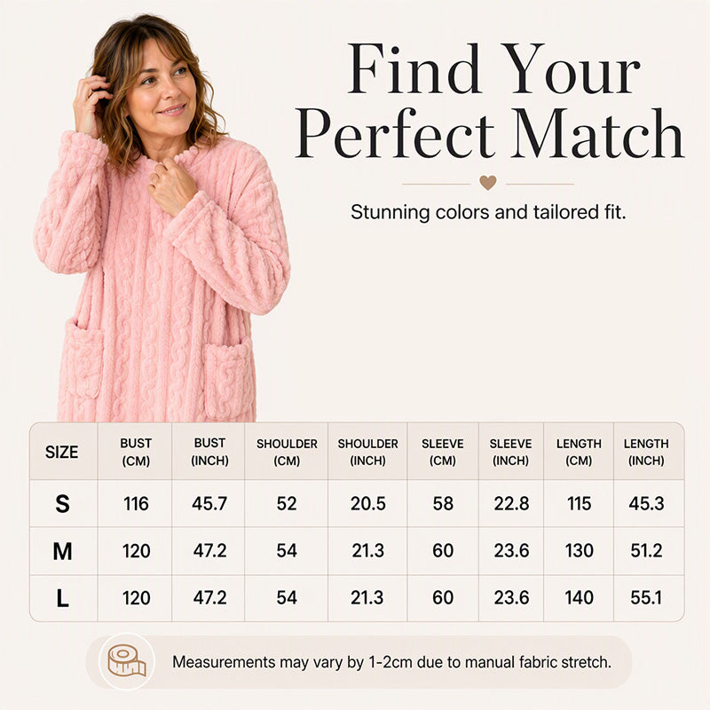 Women's Warm Plush Long Nightgown